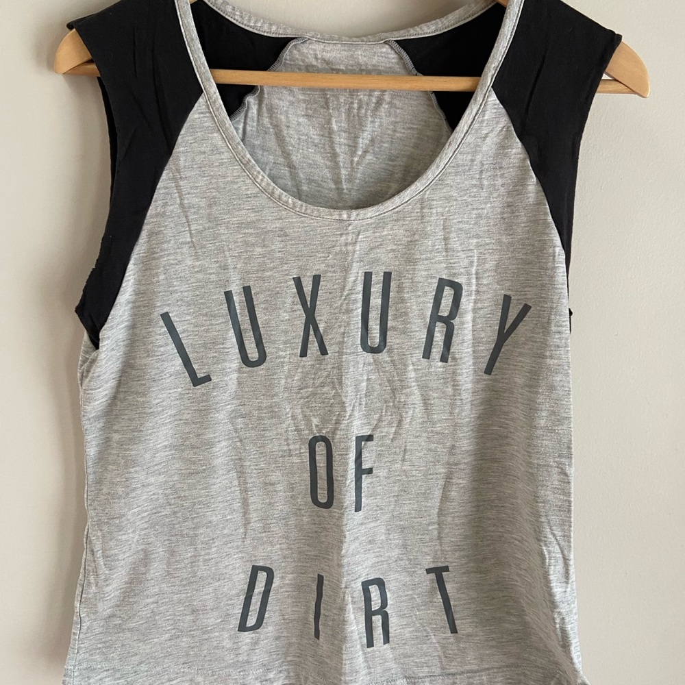 Sombrio Black and Gray Graphic Tank Top